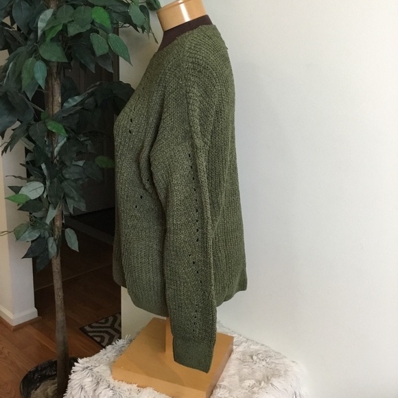 SO Matte Chenill pullover sweater XXL olive NWT - Picture 8 of 11